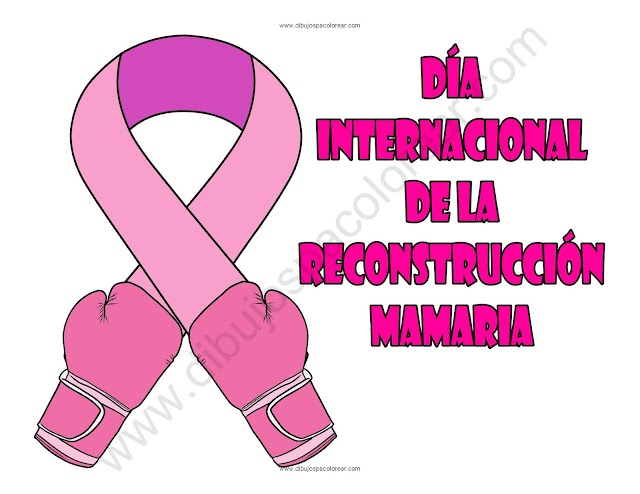 Día Internacional de la Reconstrucción Mamaria dibujo a color y para colorear